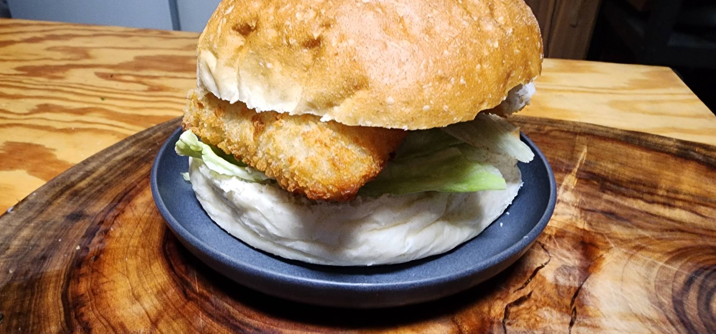 Home made fish burger